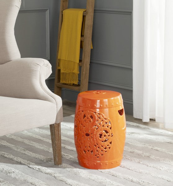 Safavieh Flora Garden Stool, ACS4527 - Orange