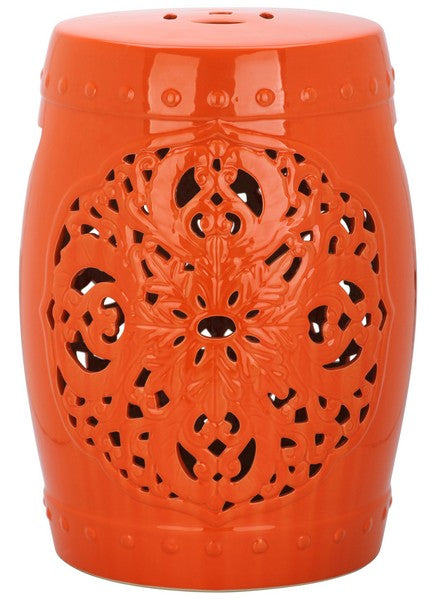 Safavieh Flora Garden Stool, ACS4527 - Orange