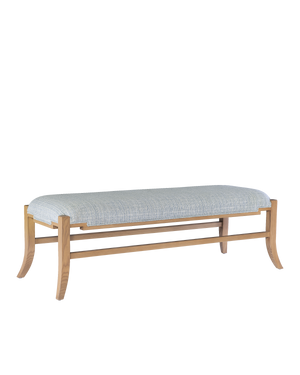 Currey & Co Melanie Blonde Bench, Greenlight Powder | 7000-1002