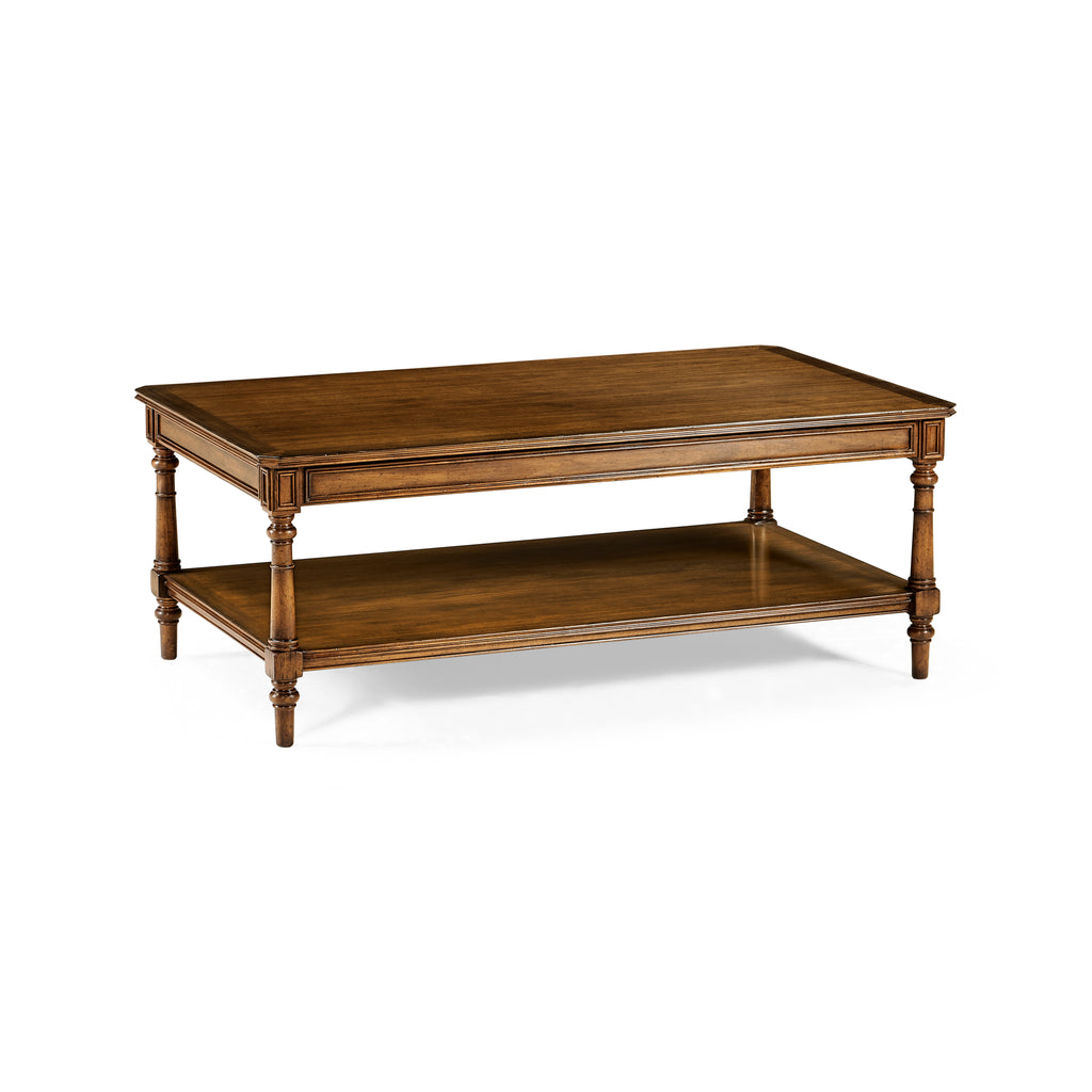 Casual Accents Victorian Style Walnut Cocktail Table | Jonathan Charles - 494637-WAL