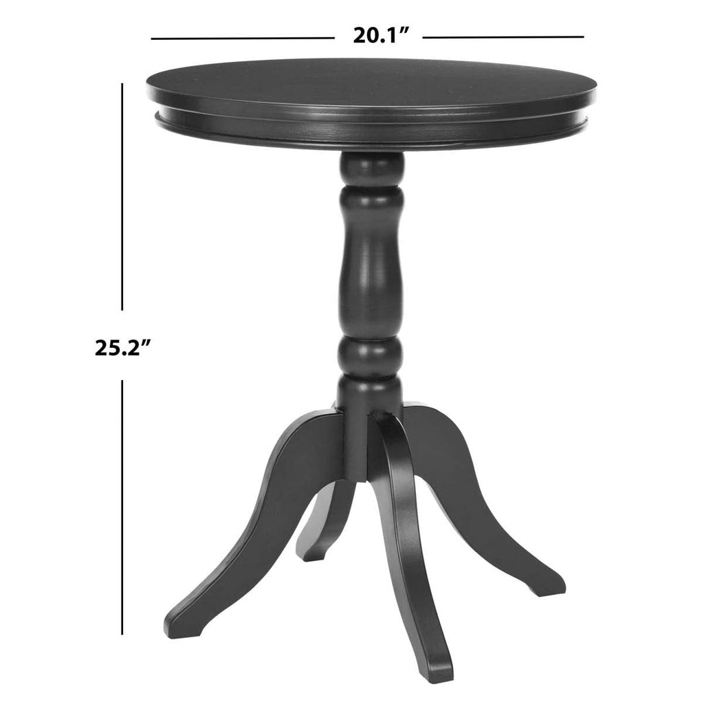 Safavieh Vivienne Round Top Side Table - Black