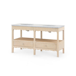 Arianna 2-Drawer Cabinet with 60" Marble Vanity Top - Sand | Villa & House - ARN-22060-99-TB