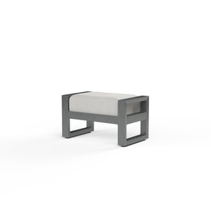 Redondo Ottoman in Cast Silver, No Welt - Slate | Sunset West - SW3801-OTT-SLV-STKIT
