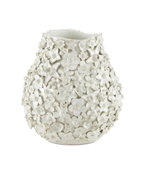 Currey & Co Jessamine White Vase | 1200-0489