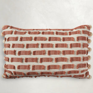 All Fringed Up Indoor Lumbar Pillow | Gabriella White - SCH-G105-202174