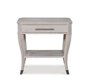 Benjamin Side Table - White Rustic | Century Furniture - B2W-626