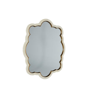 Rianna Cloud Accent Mirror - Antique Brass Trim | Gabriella White - SCH-175040