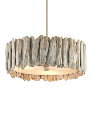 Driftwood Whitewash Semi-Flush Mount | Currey & Co - 9000-1342