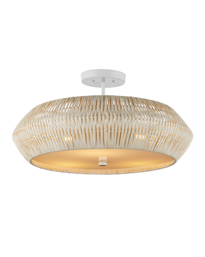 Antibes White Semi-Flush Mount | Currey & Co - 9000-1346