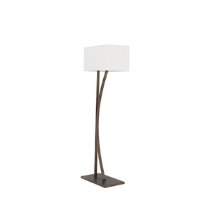 Anya Metal Brushed Bronze Curved Base Floor Lamp | Gabriella White - SCH-175661