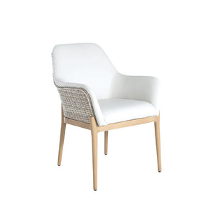 Palma N-Dura Resin Wicker Outdoor Arm Chair - Natural/Linen Wicker | Summer Classics - 1402129