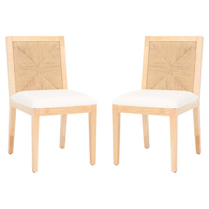 Safavieh Couture Emilio Woven Dining Chair - Natural (Set of 2)