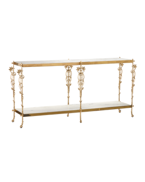 Fiore Console Table - Brass | Currey & Co - 4000-0205