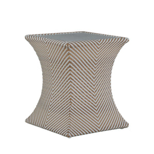 Bari N-Dura Resin Wicker Outdoor Round Square End Table | Summer Classics - 1526