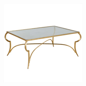 Evelina Glass Rectangle Coffee Table | Gabriella White - SCH-169175