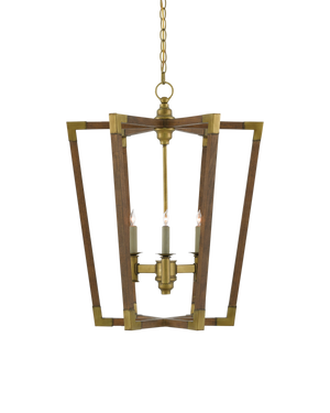 Currey & Co Bastian Medium Chestnut Lantern | 9000-0220
