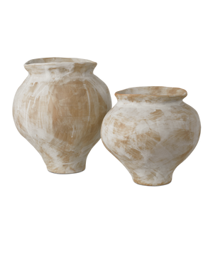 Monte Carlo Vase Set of 2 - Beige | Currey & Co - 1200-0928