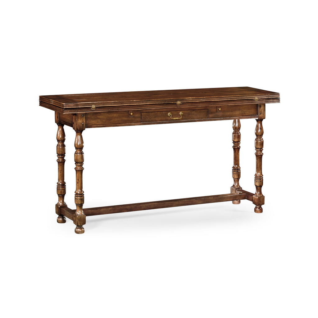 Casual Accents Small Walnut Hunt Table | Jonathan Charles - 492704-WCD