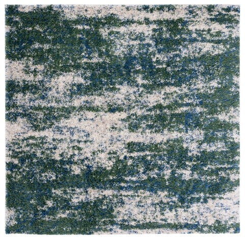 Safavieh Berber Shag 219 Rug, BER219 - GREEN / BEIGE