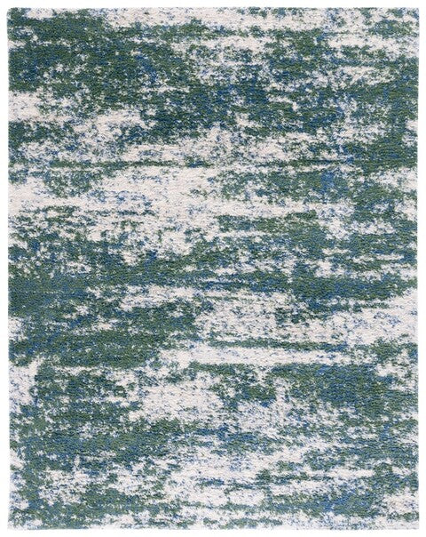 Safavieh Berber Shag 219 Rug, BER219 - GREEN / BEIGE