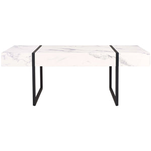 Safavieh Tristan Rectangular Modern Coffee Table - White / Black