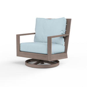 Laguna Swivel Club Rocker - Sunbrella Fabric No Welt - Driftwood Finish - SW3501-21SR