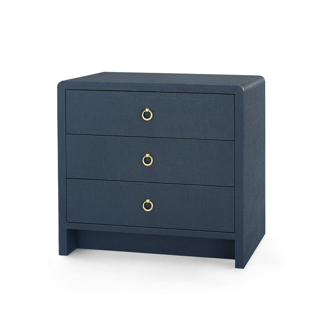 Bryant Linen 3-Drawer Side Table | Villa & House  - BRY-130-5198