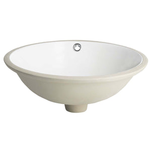 Safavieh Solea Nerida Porcelain Ceramic Vitreous Round Undermount Bathroom Sink, BSK5404