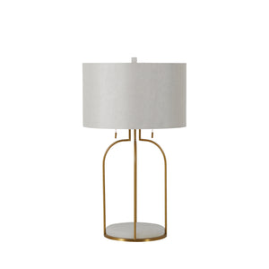 Joan Iron Antique Gold Drum Shade Table Lamp | Gabriella White - SCH-169085