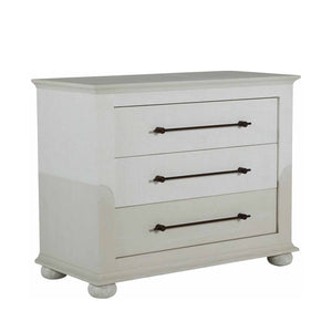 Crestline Mindi Wood Storage Chest - 3 Drawers, White Cerused Raffia | Gabriella White - SCH-168205