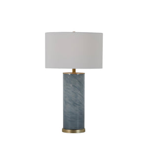 Ellington Gray Swirled Glass Drum Shade Table Lamp | Gabriella White - SCH-155090