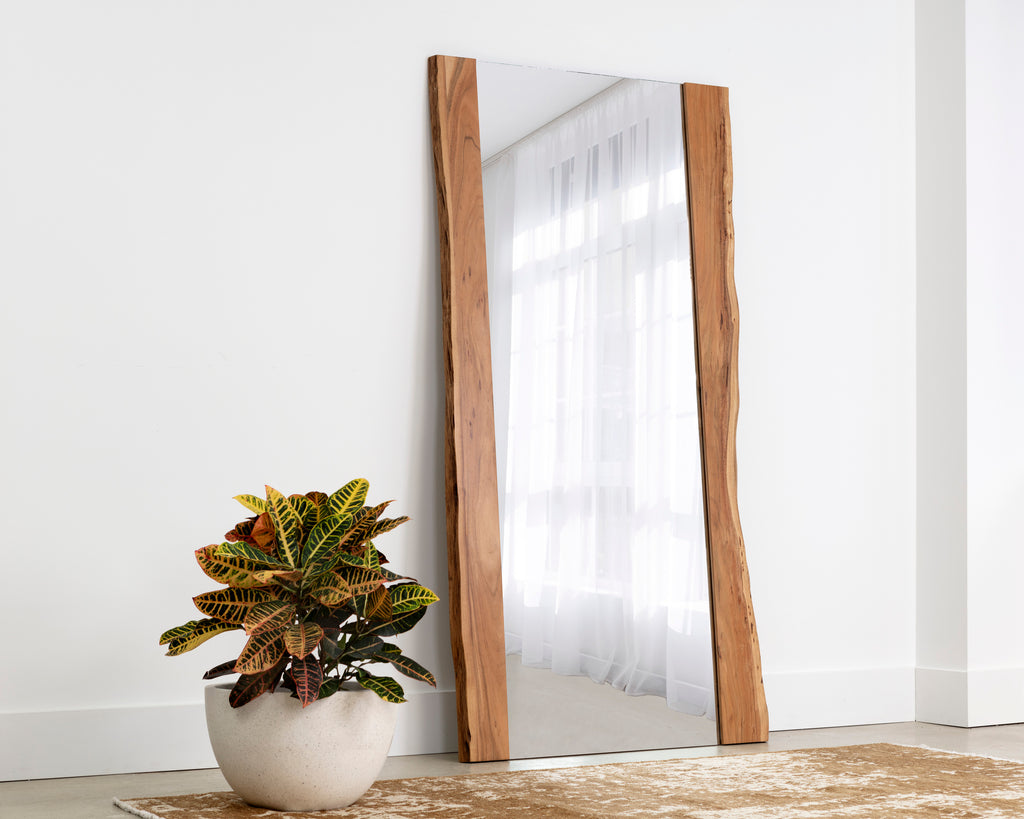 Fontana Floor Mirror - Natural | Sunpan Furniture - 106427