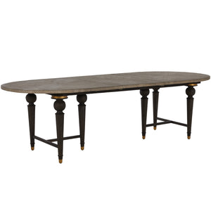Roderick Mindi Veneer Oval Extendable Dining Table | Gabriella White - SCH-167050
