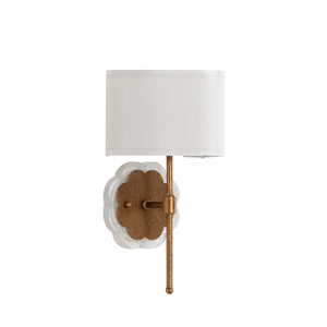 Shirley Metal Antique Gold Wall Sconce | Gabriella White - SCH-151455