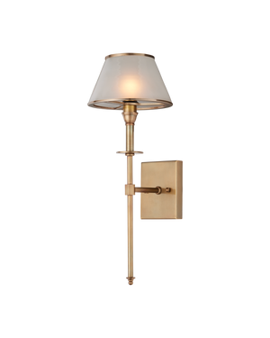 Ronaldo Brass Outdoor Wall Sconce | Currey & Co - 5500-0066