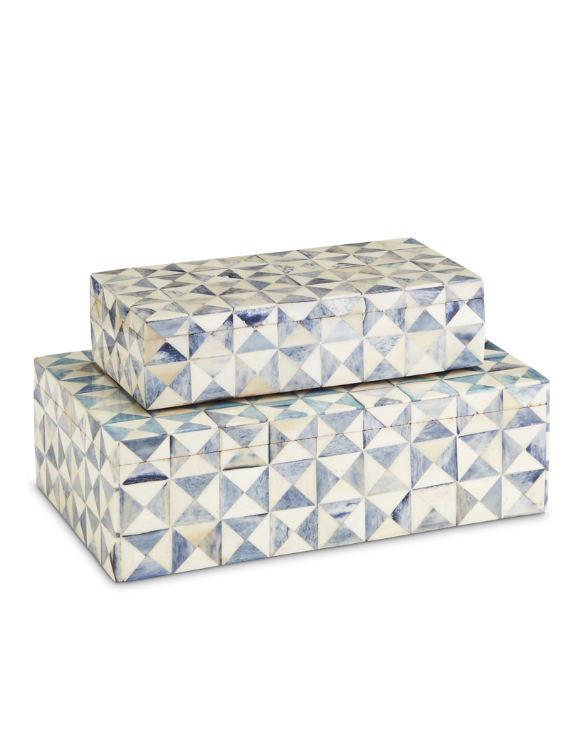 Currey & Co Sky Blue Box Set of 2 | 1200-0453