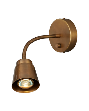 Wilbaux Brass Wall Sconce | Currey & Co - 5000-0313