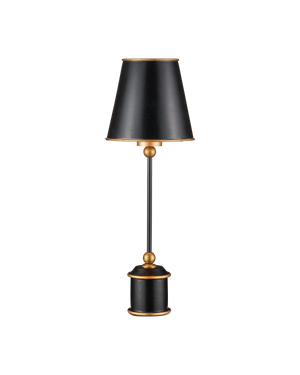 Daphne Black Cordless Table Lamp | Currey & Co - 6700-0036