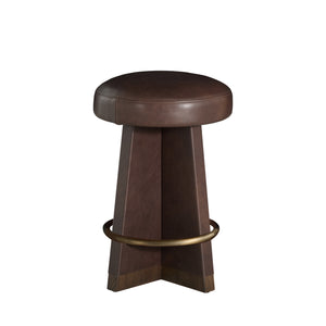 Plateau Leather Swivel Counter Stool - Dusk | Gabriella White - SCH-176003