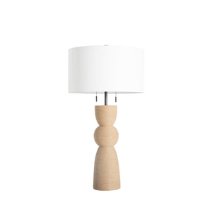 Ridley Linen Seagrass Brushed Dark Bronze Table Lamp | Gabriella White - SCH-175250