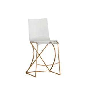 Johnson Iron Acrylic Counter Stool - Antique Gold | Gabriella White - SCH-151135