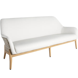 Palma N-Dura Resin Wicker Outdoor Sofa - Natural/Linen Wicker | Summer Classics - 1398129
