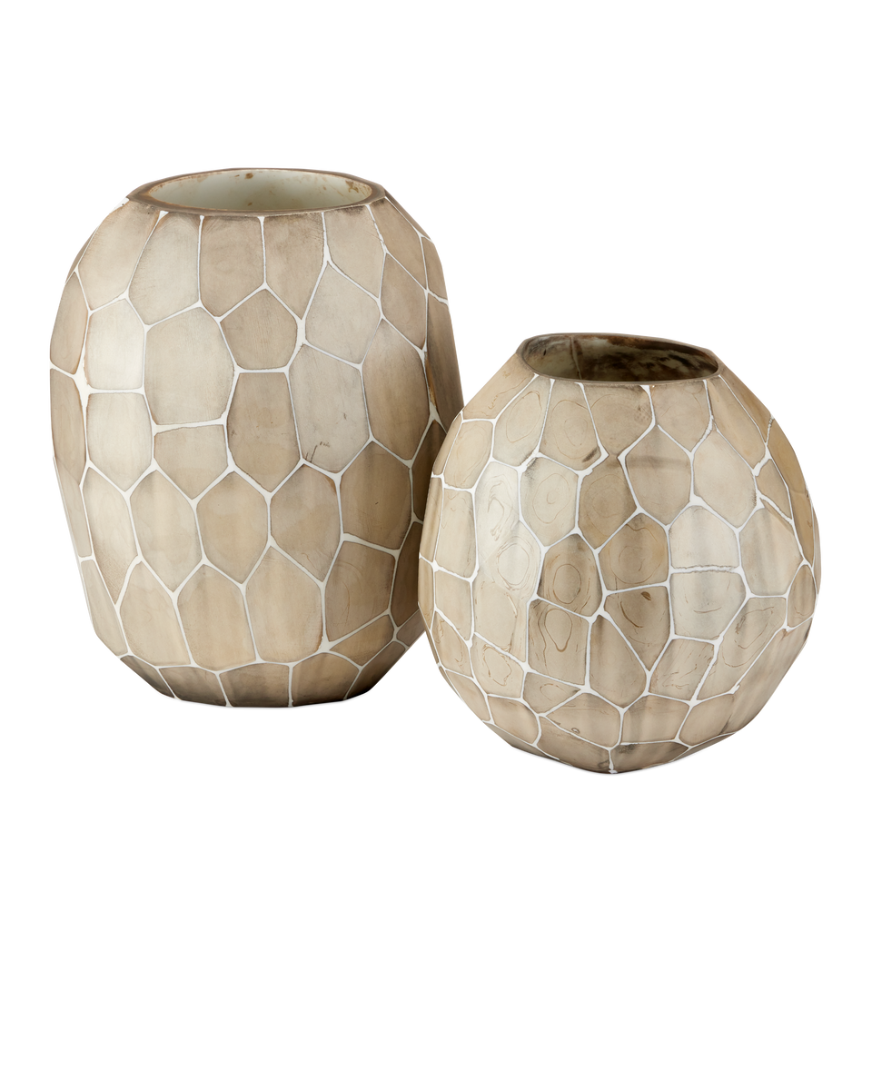 Runnell Runnell Glass Vase Set of 2 | Currey & Co - 1200-1032