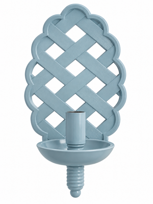 Blue Lattice Sconce