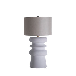 Claudius Ceramic Plaster White Table Lamp | Gabriella White - SCH-175060