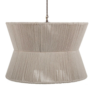 Gregory White Cotton Rope Rust Chandelier | Gabriella White - SCH-159085