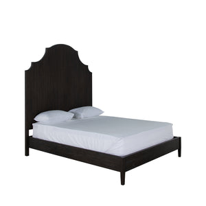 Princeton Mindi Veneer Wood French Antique Bed - Queen, Black | Gabriella White - SCH-175503
