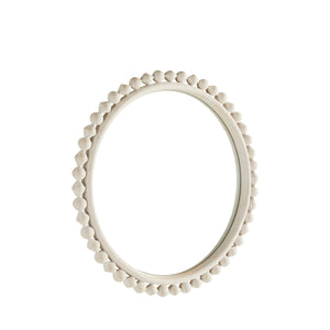 Belle Circle Accent Mirror - Distressed White, 28 in. H x 28 in. W  | Gabriella White - SCH-175207