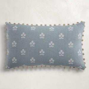 Flower Basket Indoor Lumbar Pillow | Gabriella White - SCH-G105-202248