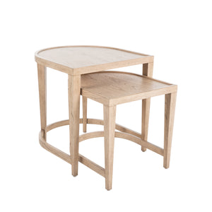 Dustin Mindi Veneer Half-Circle Nesting Table | Gabriella White - SCH-170195